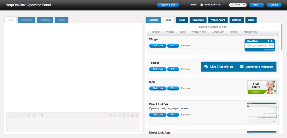 HelpOnClick Live Chat - Live chat HelpOnClick-screenshot-1