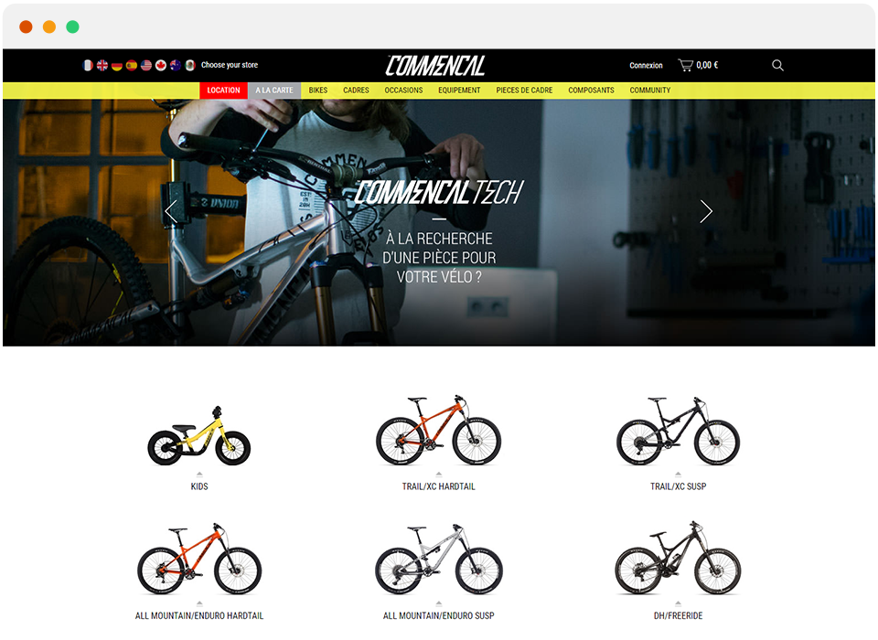 New Oxatis - "75% of sales are online and we passed the 10,000 mark in 2016 orders! "- Max Commencal - Founding President Commencal