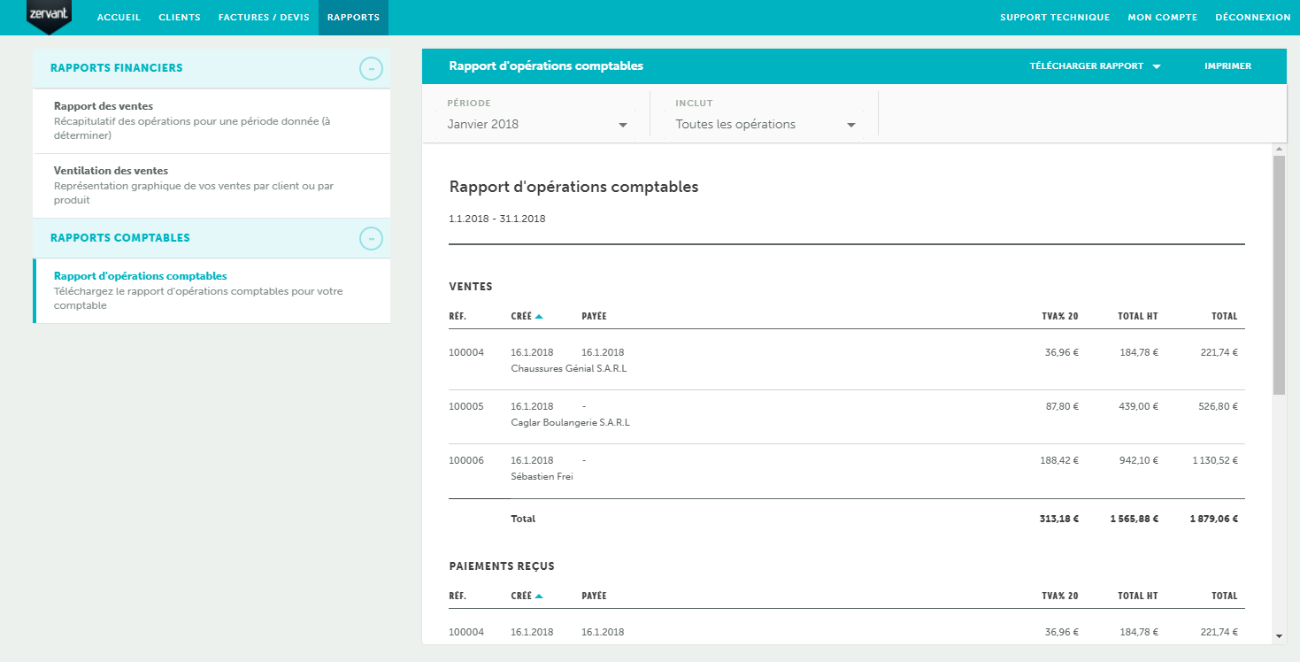 Zervant - Zervant: El envío de facturas por correo electrónico, cuenta de resultados