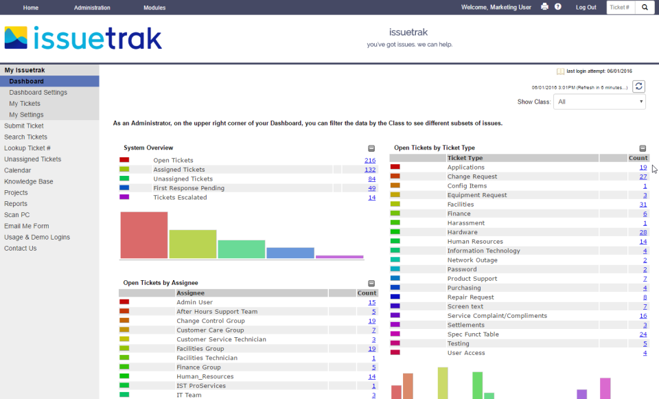 Issuetrak - Issuetrak de pantalla-2