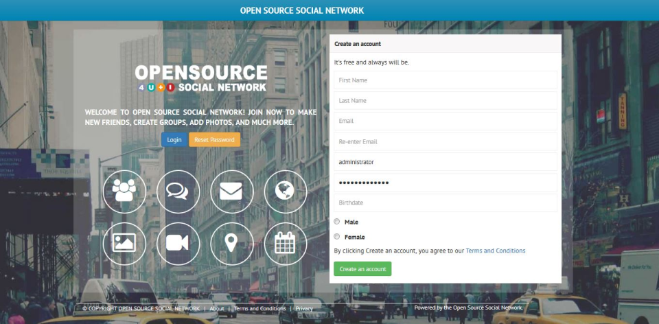 Open Source Social Network - Social Open Source Network-pantalla-0