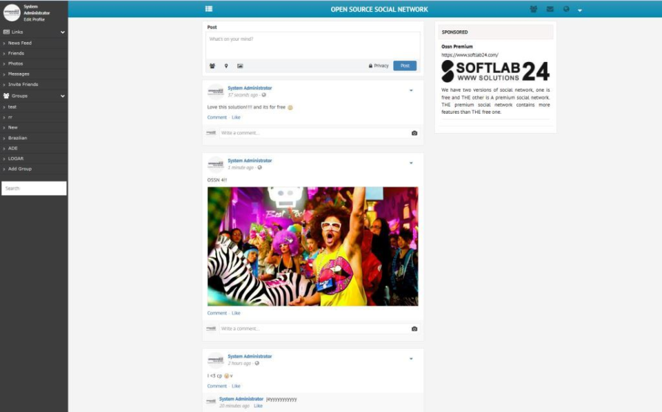 Open Source Social Network - Open Source Rede Social-screenshot-1