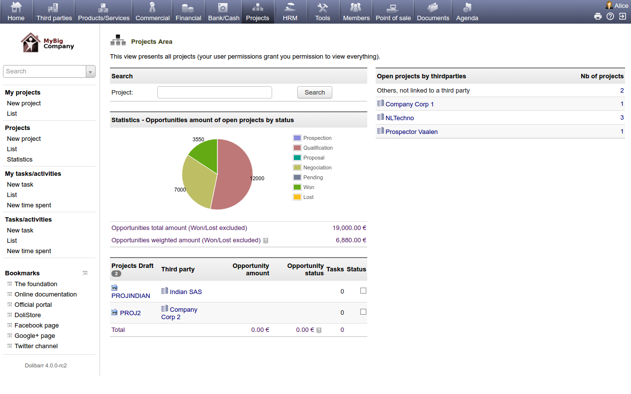 DoliCloud ERP CRM - DoliCloud ERP y CRM