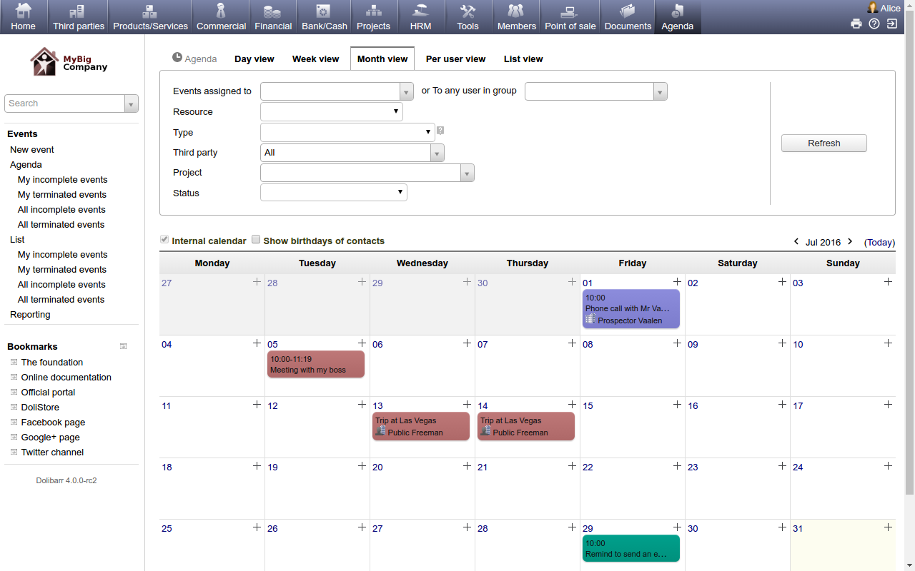 DoliCloud ERP CRM - DoliCloud ERP y CRM