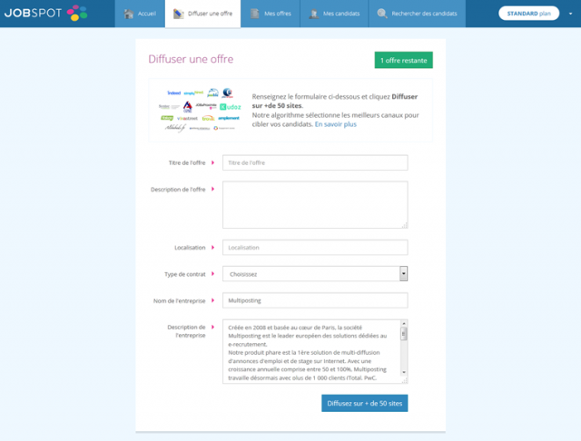 Multiposting - Multiposting: Creazione di un processo