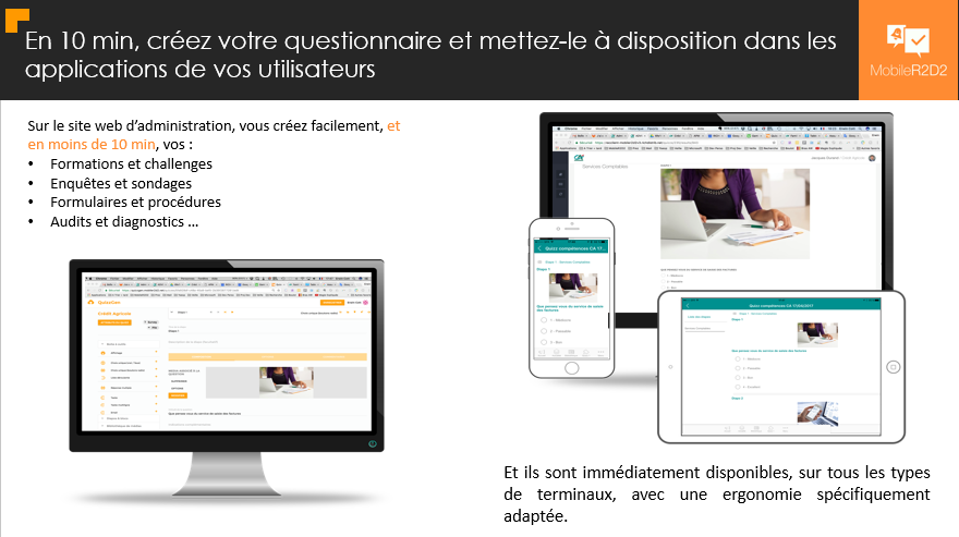 MobileR2D2 - des questionnaires dynamiques créés en 10 min pour être mis à disposition de suite