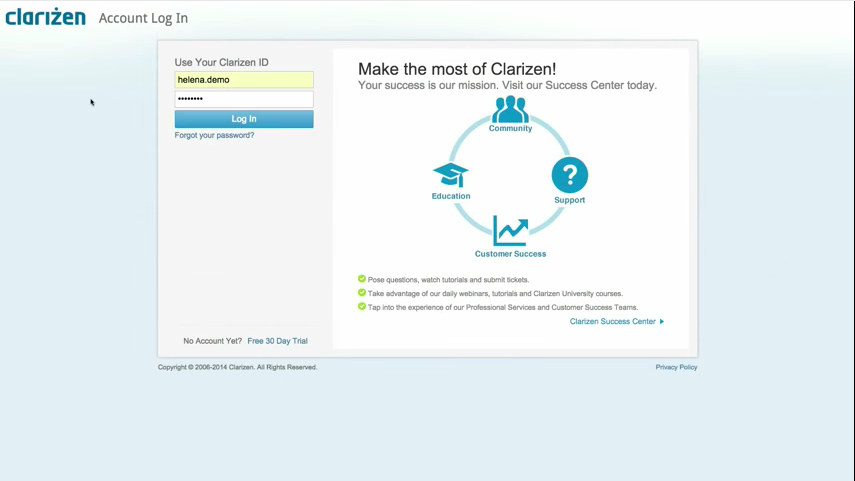 Clarizen - Clarizen: Secure Sockets Layer (SSL), conversaciones y mensajes, carpetas compartidas