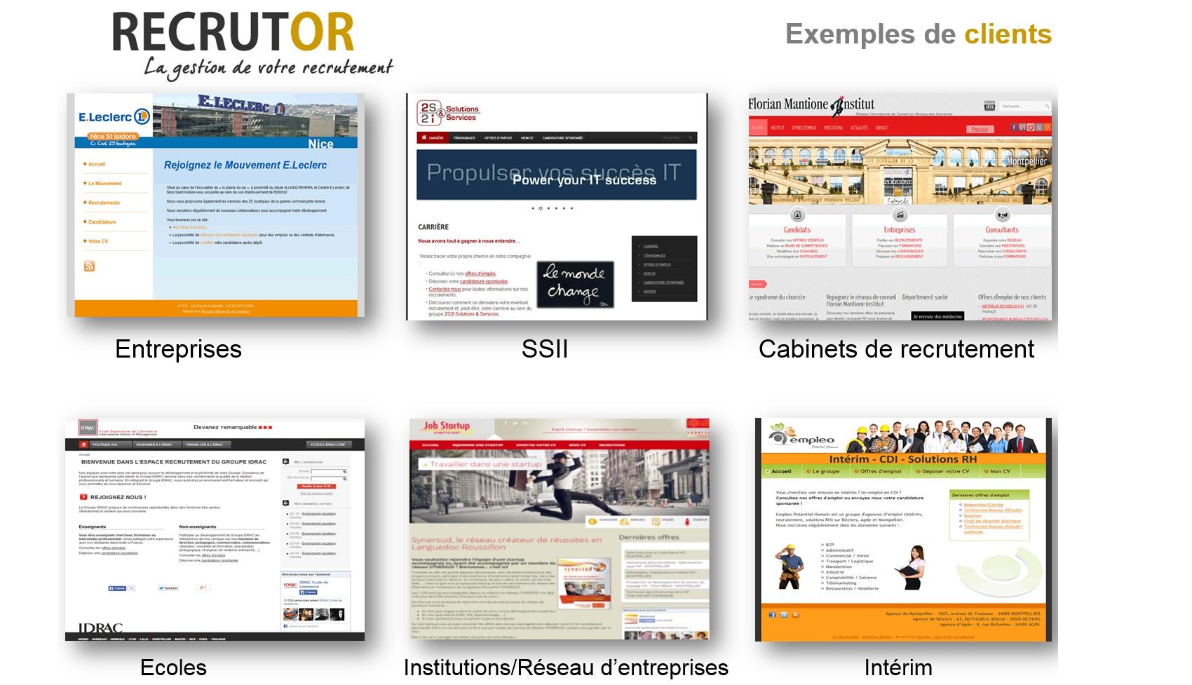 RecrutOr - Ejemplos de clientes RECRUTOR