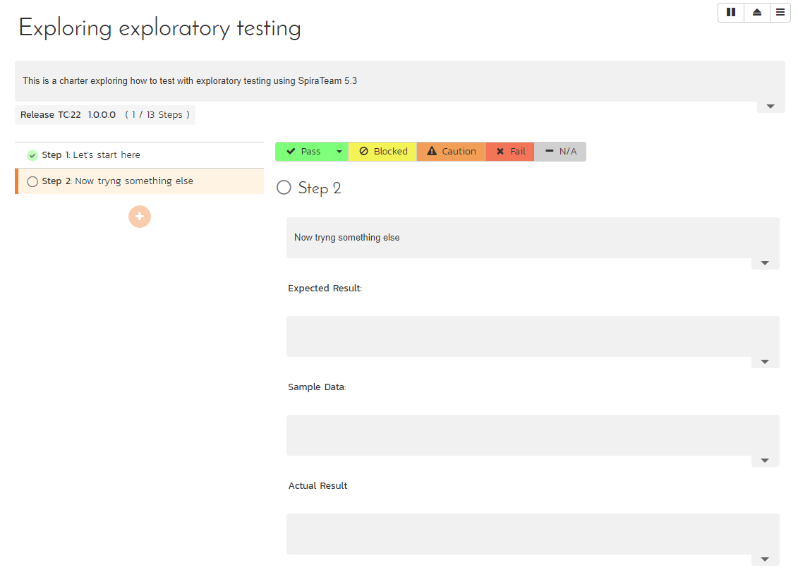 SpiraTest - SpiraTest dispose d'un mode exploratoire qui vous laisse créer et modifier les tests à tout moment. Les équipes de développement et de tests peuvent dialoguer et suivre en temps réel l'avancement des activités de tests.