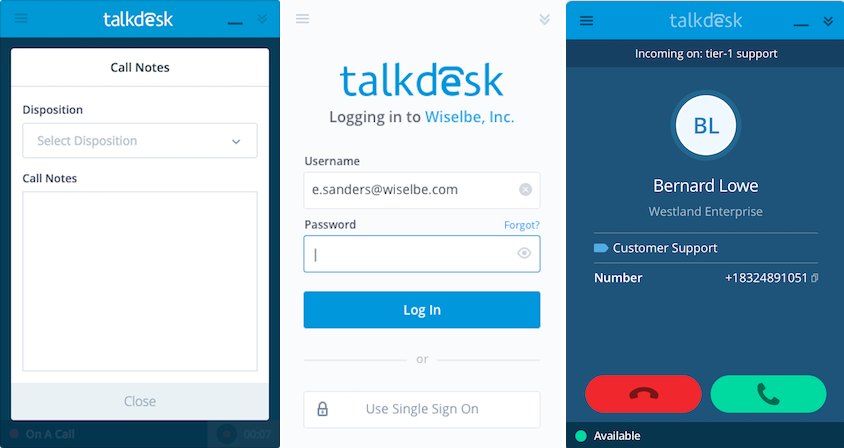 Talkdesk - Talkdesk-Bildschirm-1