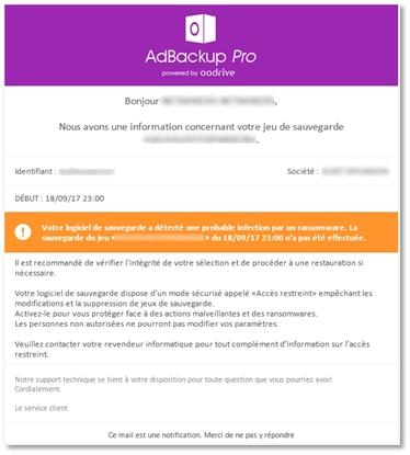 Oodrive Save - avvisi ransomware e l'integrità del disco