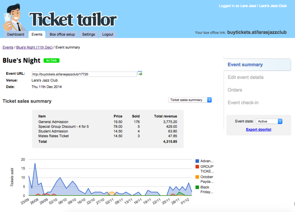 Ticket Tailor - Entradas a medida de pantalla-1