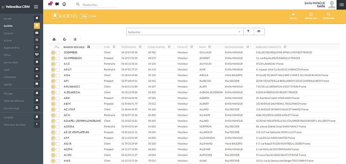 YellowBox CRM - Yellowbox CRM gestión de clientes y prospectos