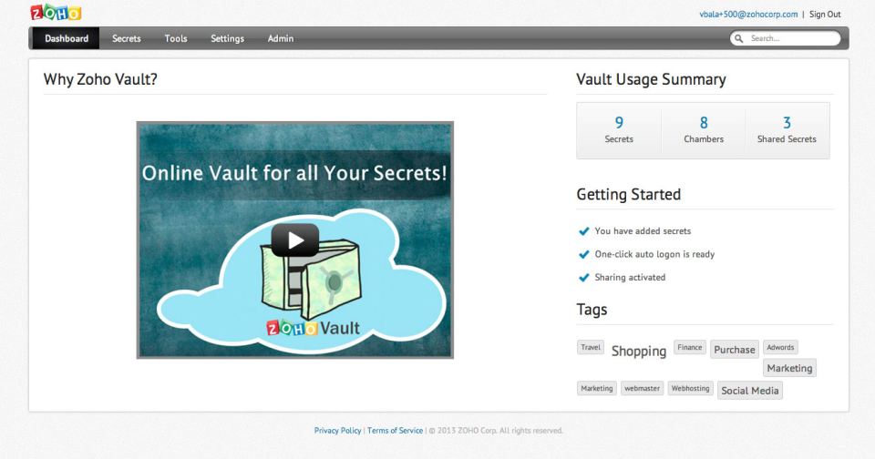 Zoho Vault - Zoho Vault-Screenshot-0