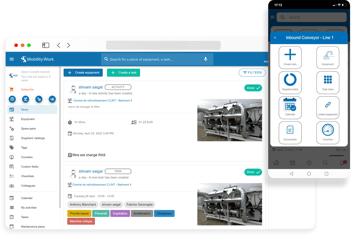 Mobility Work CMMS/GMAO - Móvil y intuitivo