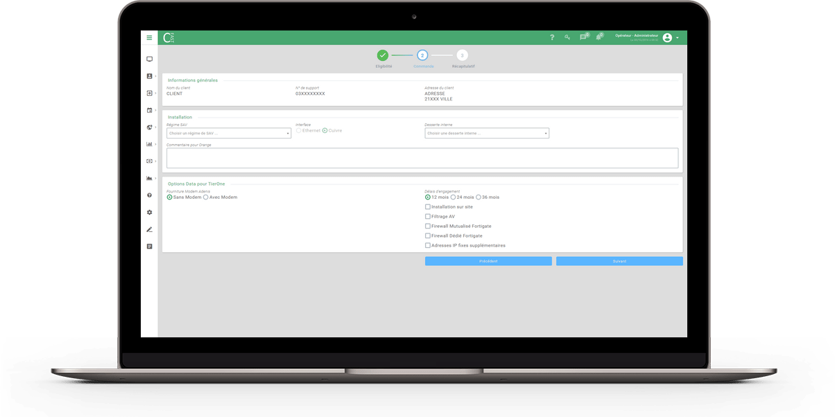 CFAST - aprovisionamiento de datos