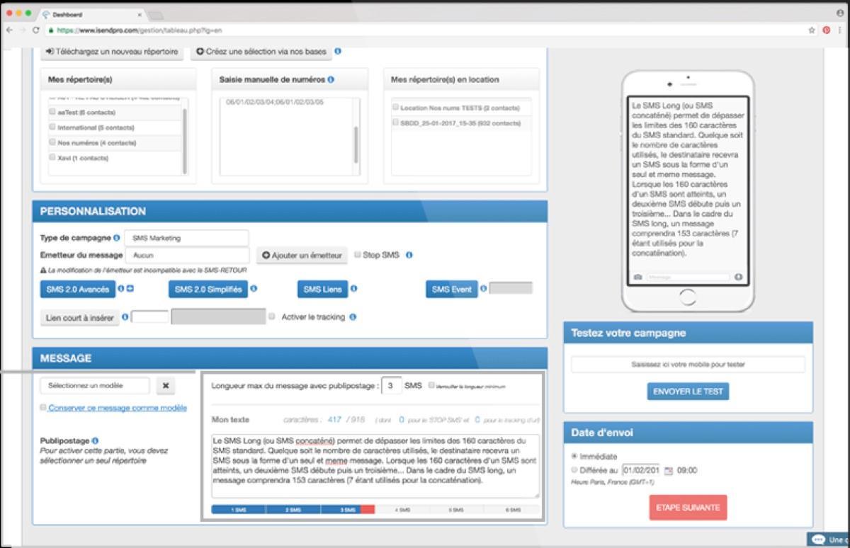 iSend Pro Telecom - iSend Pro: gestión de SMS largo