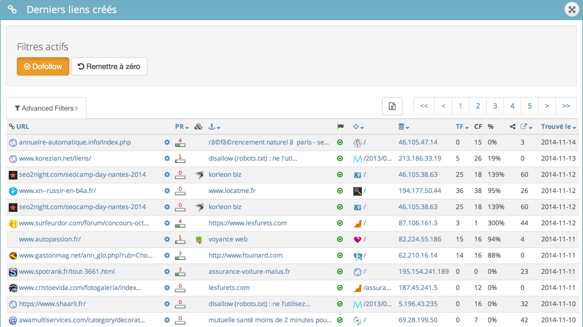 SEObserver - SEObserver: últimos vínculos de retroceso creados