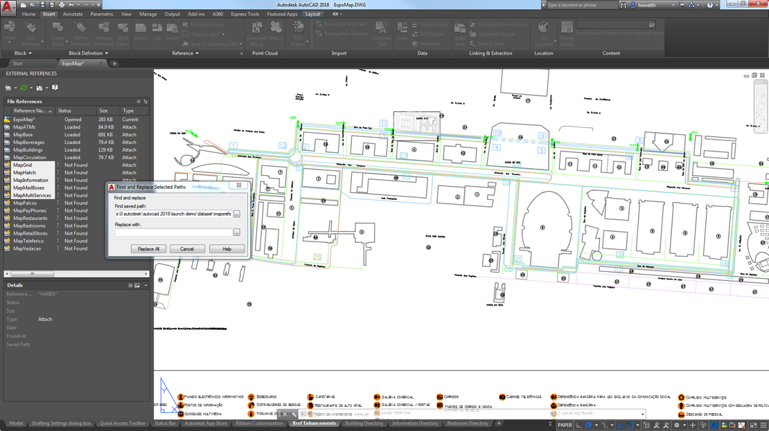 AutoCAD - caminos fijos a archivos externos de referencia (referencias externas)