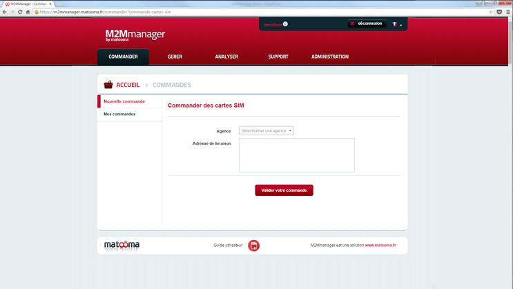 Le M2MManager - M2MManager: Order Management