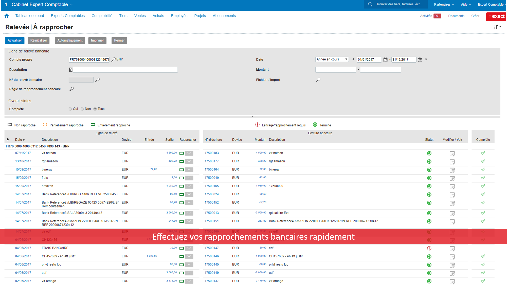 Exact pour Experts-Comptables - bancari 3_Rapprochements