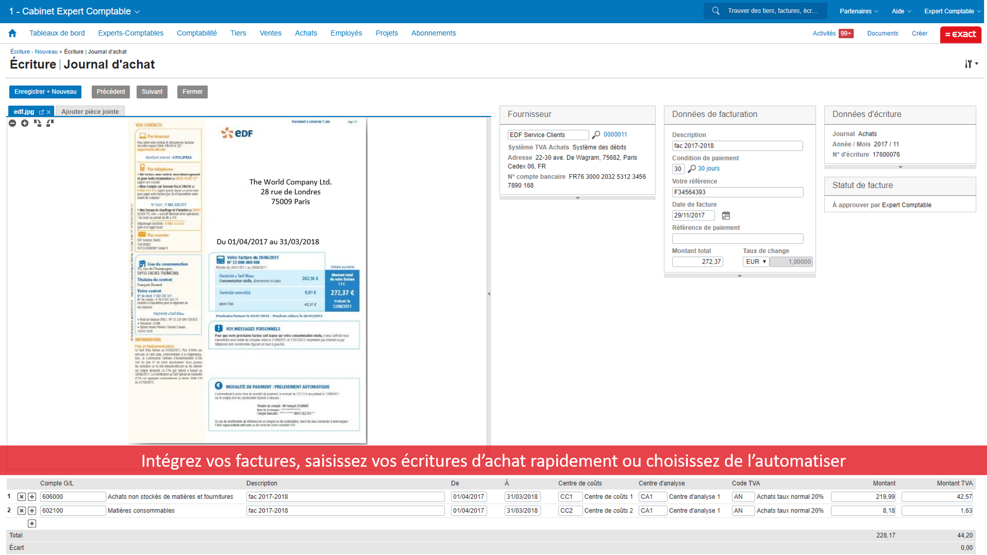 Exact pour Experts-Comptables - 2_Création a call writing