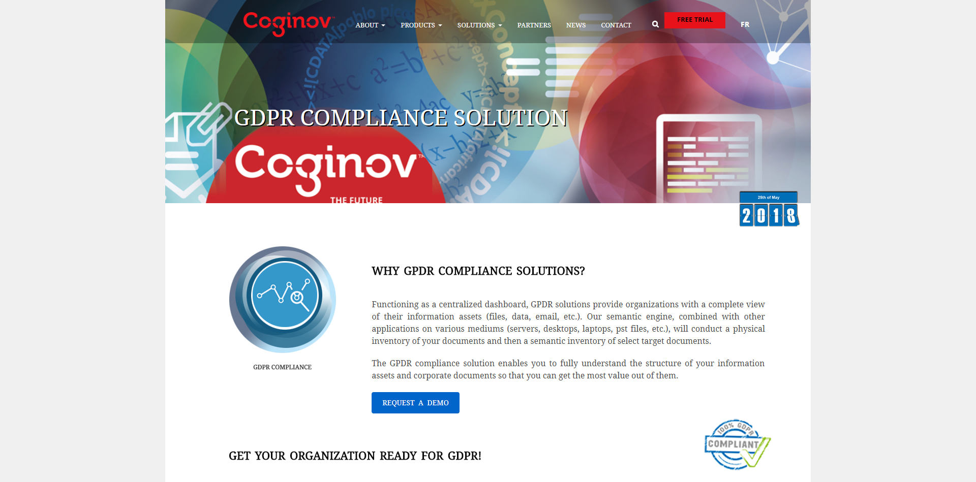 GDPR Compliance Solution - página PIBR Compliance Solution no nosso website para RGPD auditoria completa.