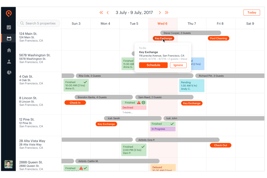 Properly - Calendario adecuadamente sincronizada con el calendario de disponibilidad