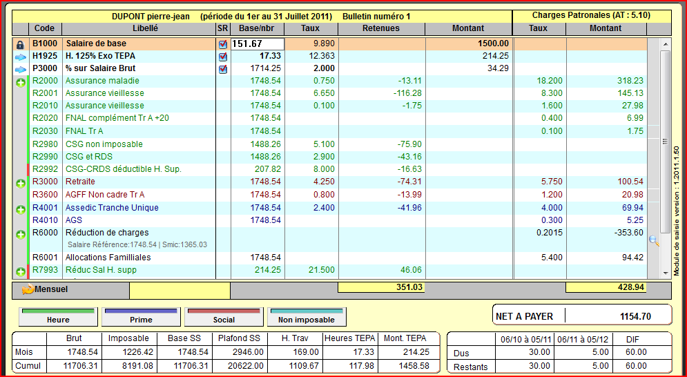 Paye MTAE - The employee's pay statement is really the pivot screen to access all sections