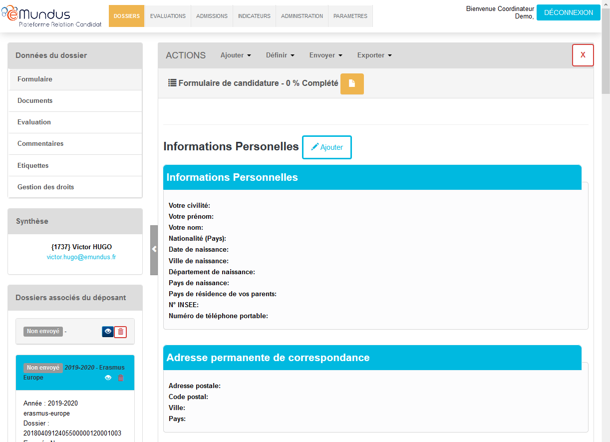 eMundus - applicazione consultazione