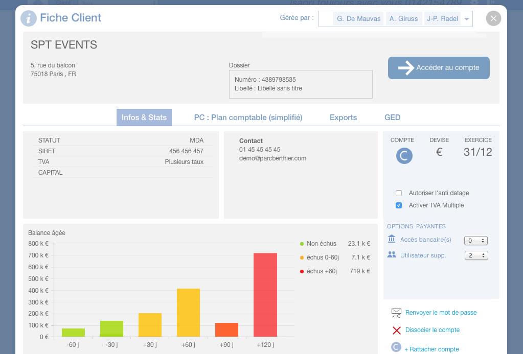 Factomos Xpert - The Customer Card.  (Follow in detail the account and assign it to your employees)