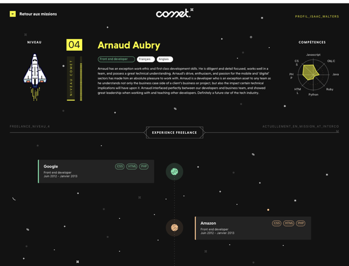 comet - Vai al profilo dettagliato di Freelance si consiglia