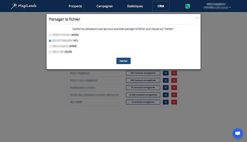 Magileads - Partage de prospects
