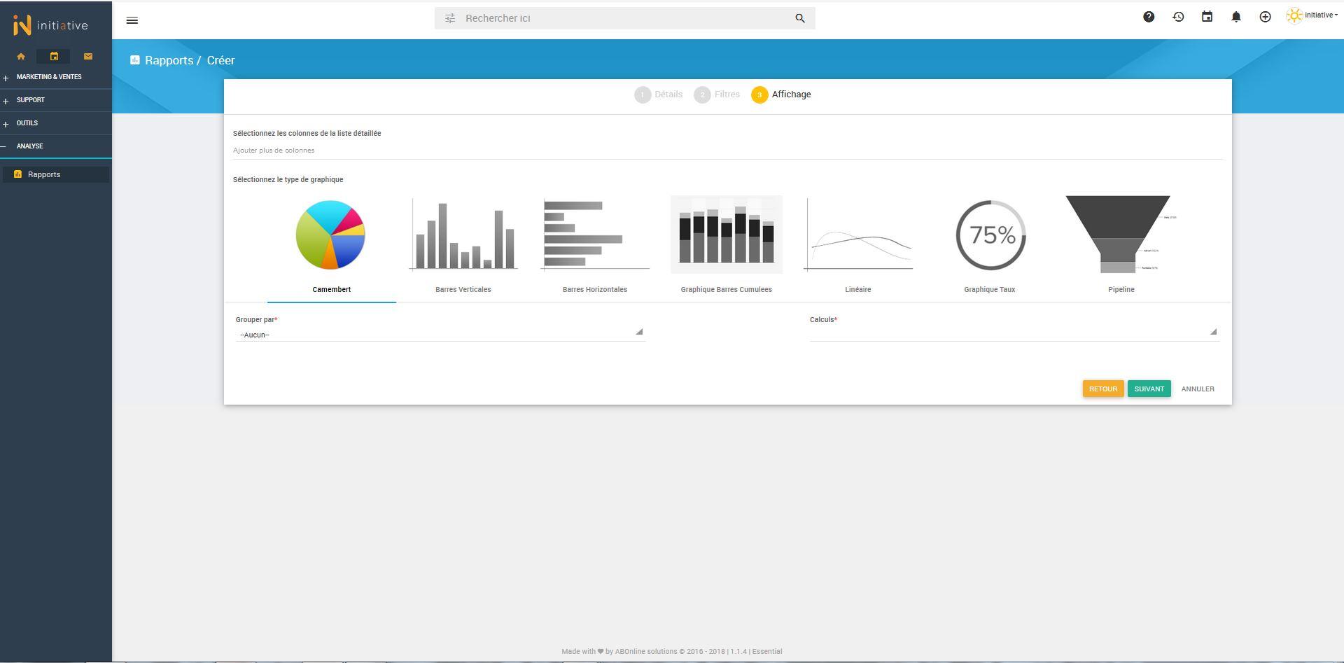 Initiative CRM - Muitos gráficos disponíveis