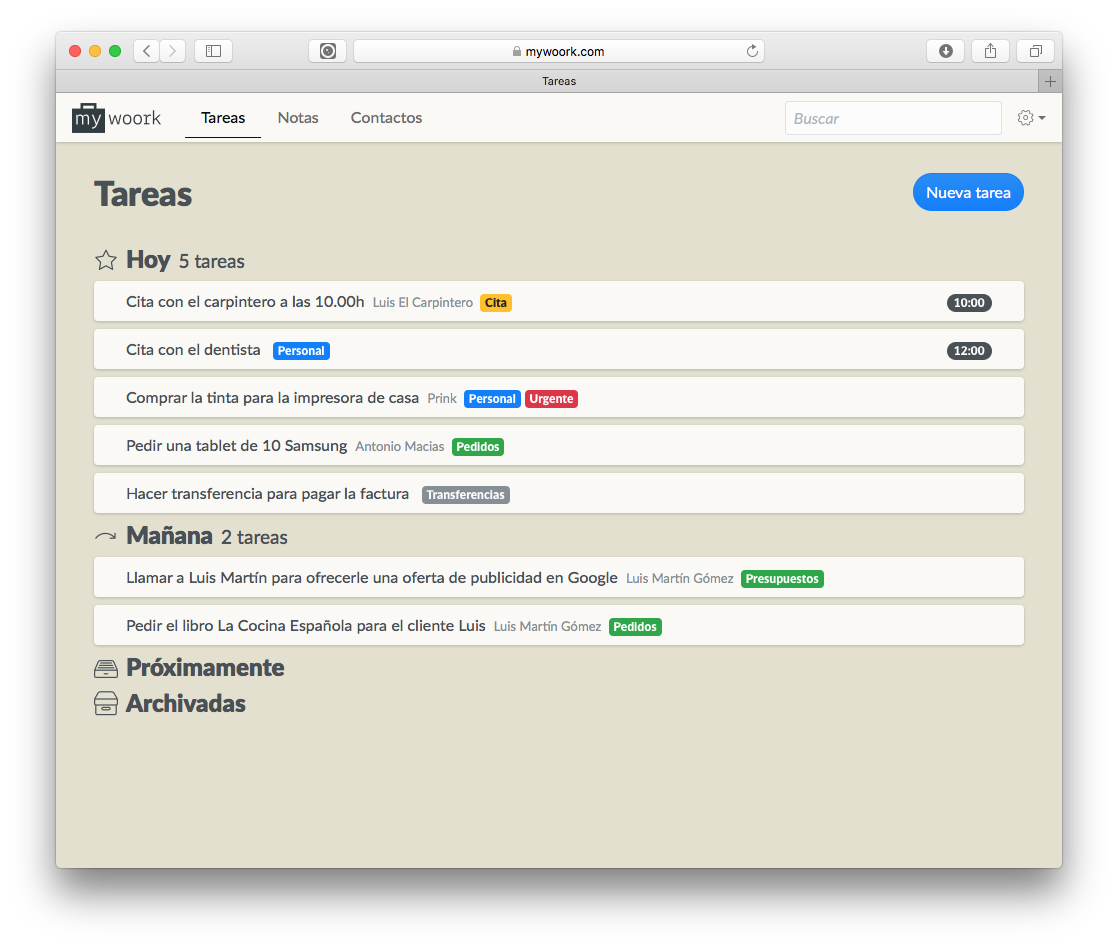 Mywoork - Una cronologia donde todas tus tareas di organizar divertida Manera