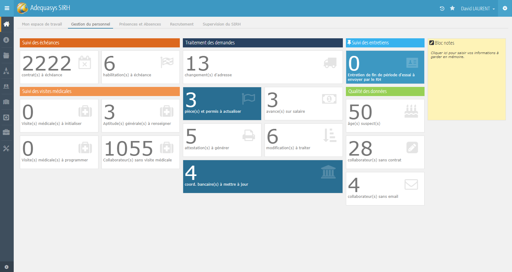 Adequasys - Tableau de bord RH