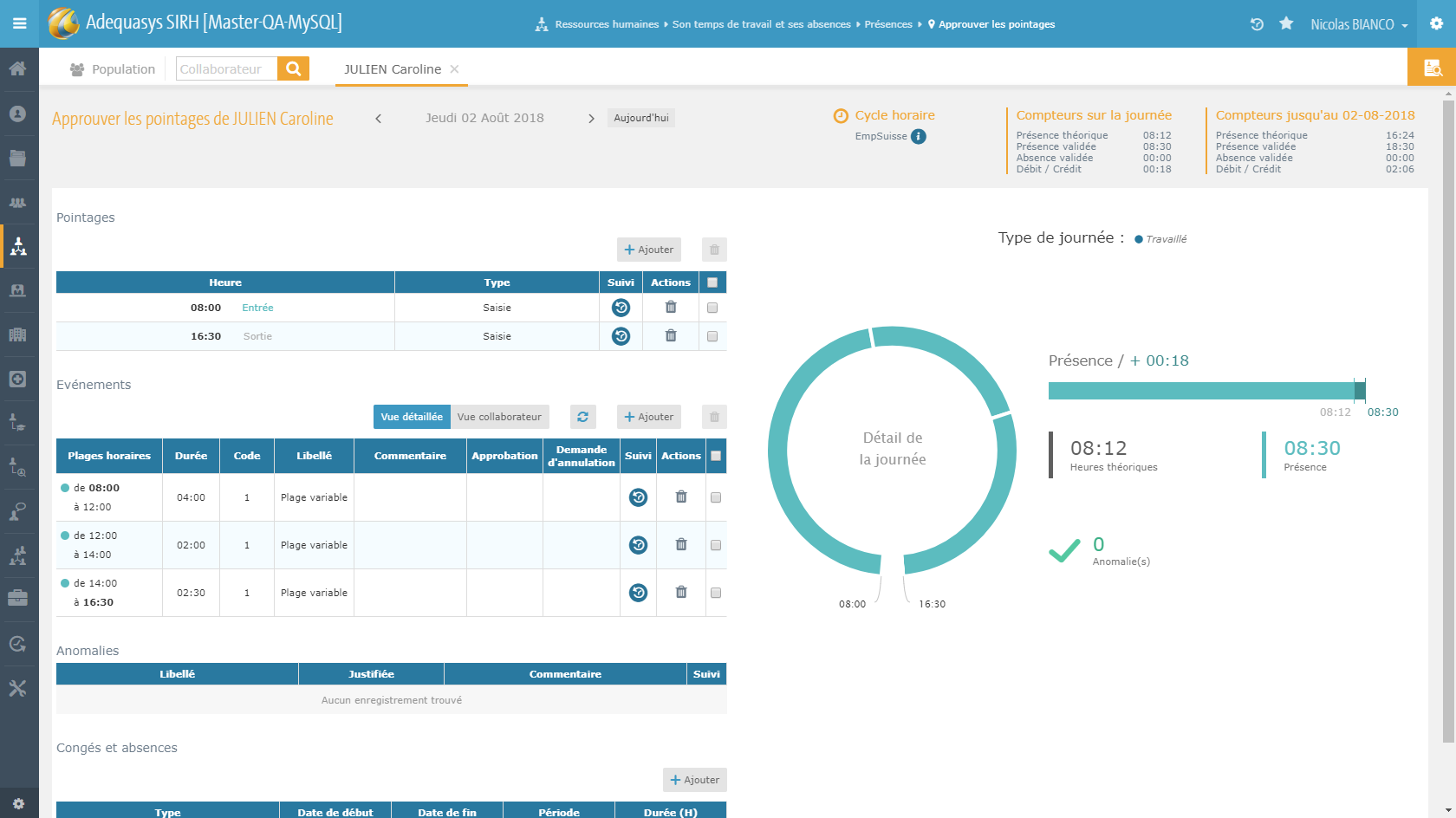 Adequasys - Module Temps de Présence