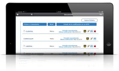 LOPD manager - Notificación automática ficheros