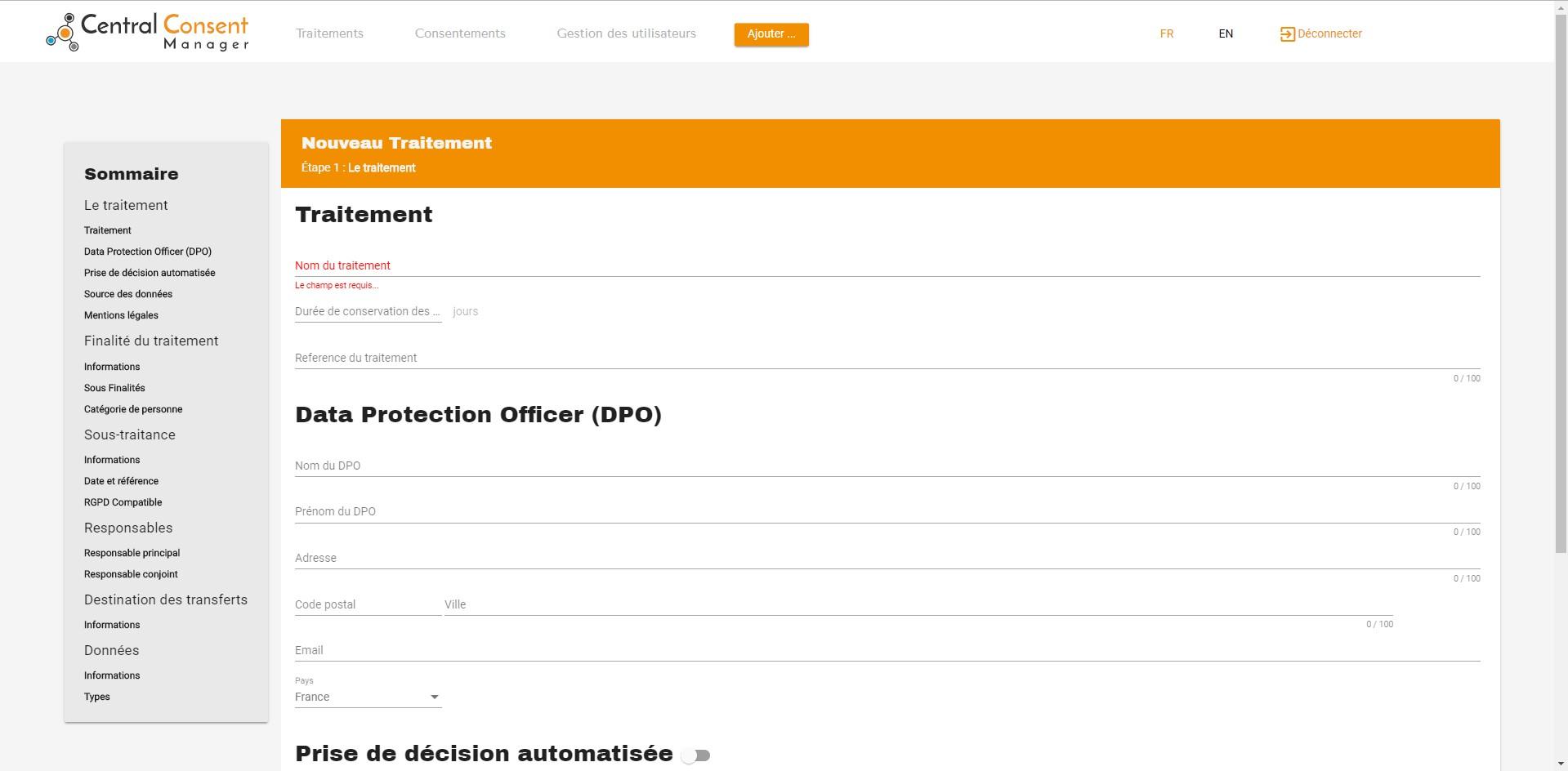 Central Consent Manager - Screenshot 2