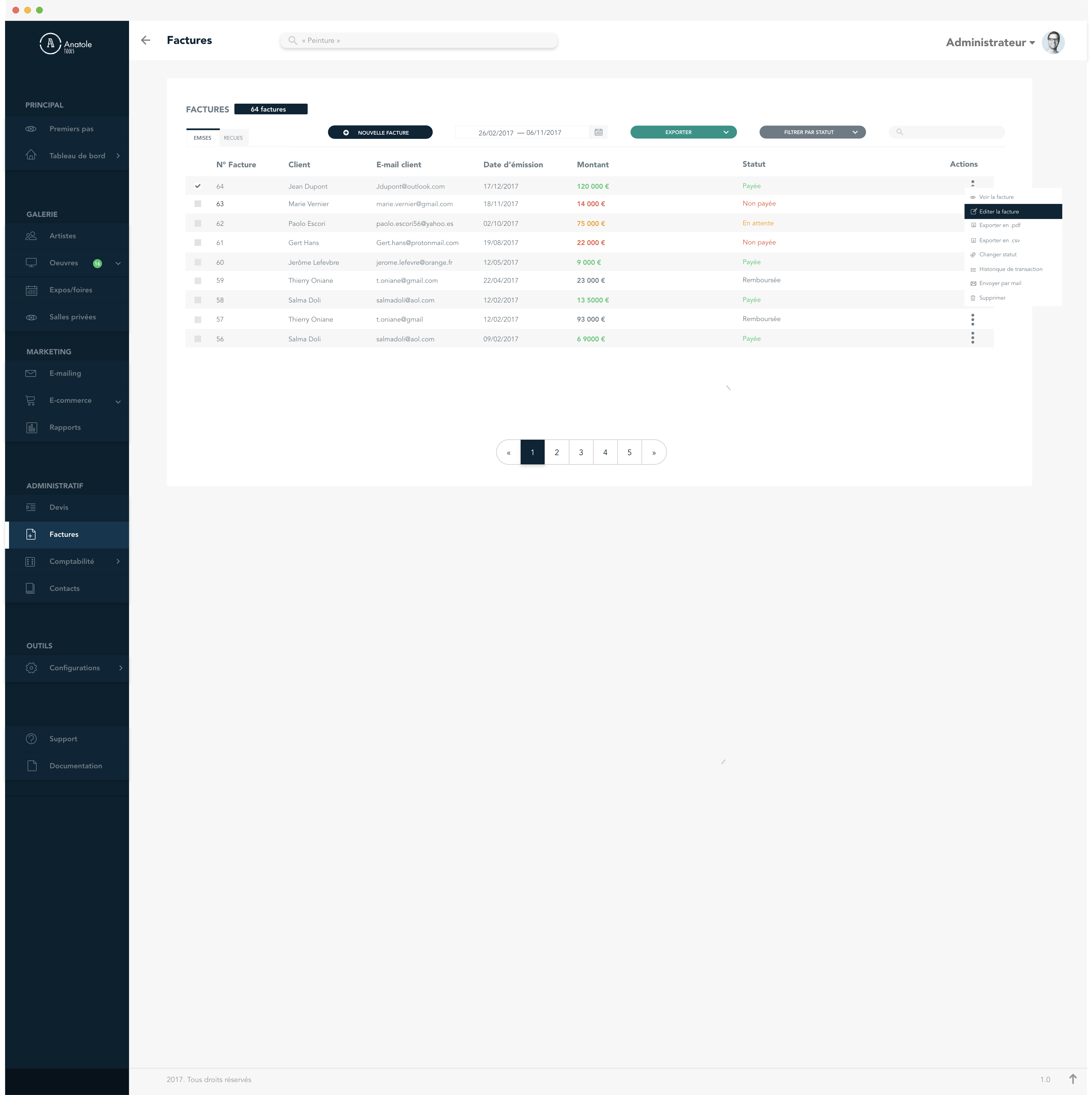 AnatoleTools - Module de facturation