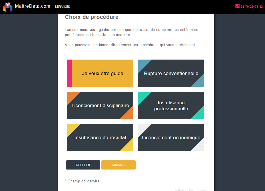 Legivision - choix de la procédure de licenciement