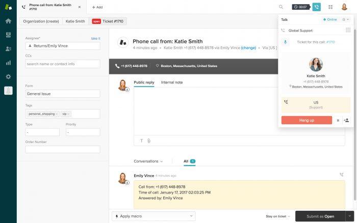 Zendesk Talk - Screenshot 1