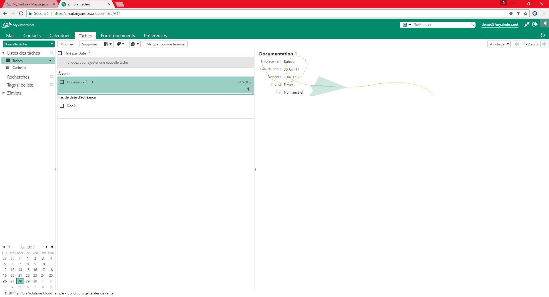 MyZimbra.net - Task Manager