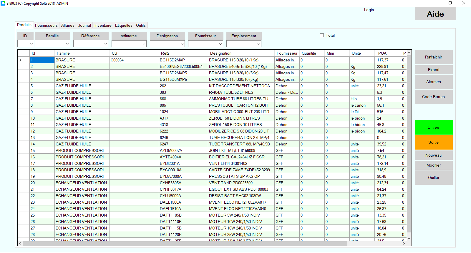 GSM - Gestion stock Modulaire - Capture d'écran 1