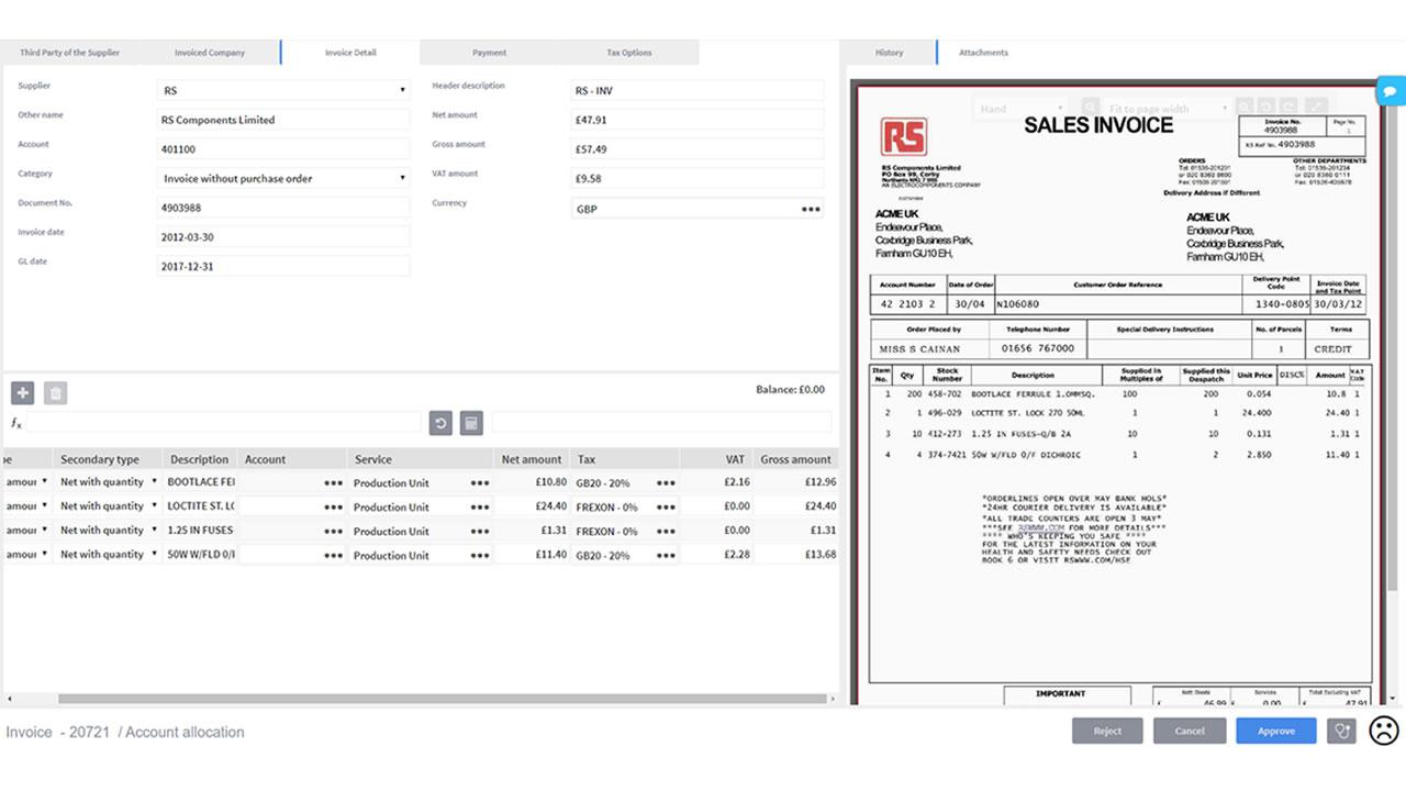 Itesoft - Streamline For Invoices-SLFI - Invoice Validation