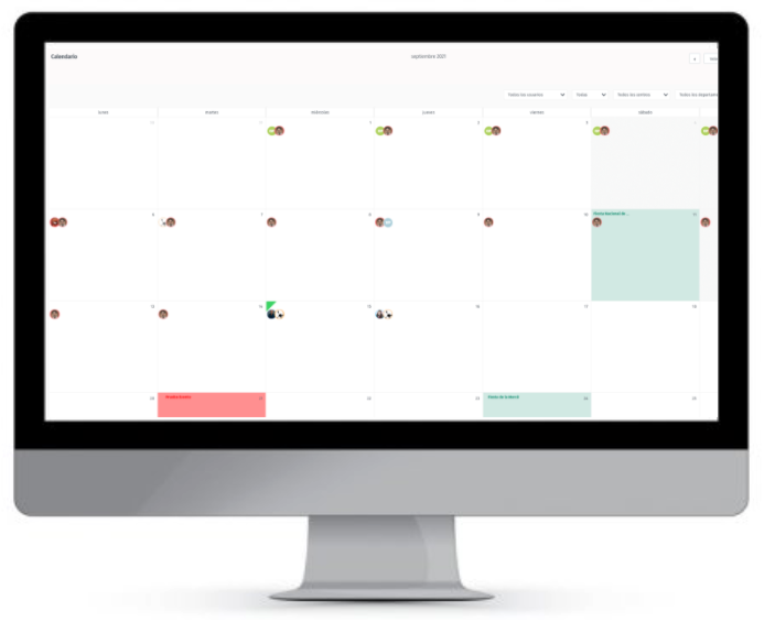 Woffu - Visualiza en el calendario las ausencias de tu equipo