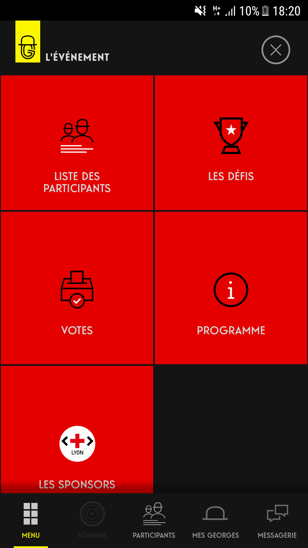 Who is Georges? - Dashboard de l'événement, entièrement configurable avec les différents modules duisponibles.