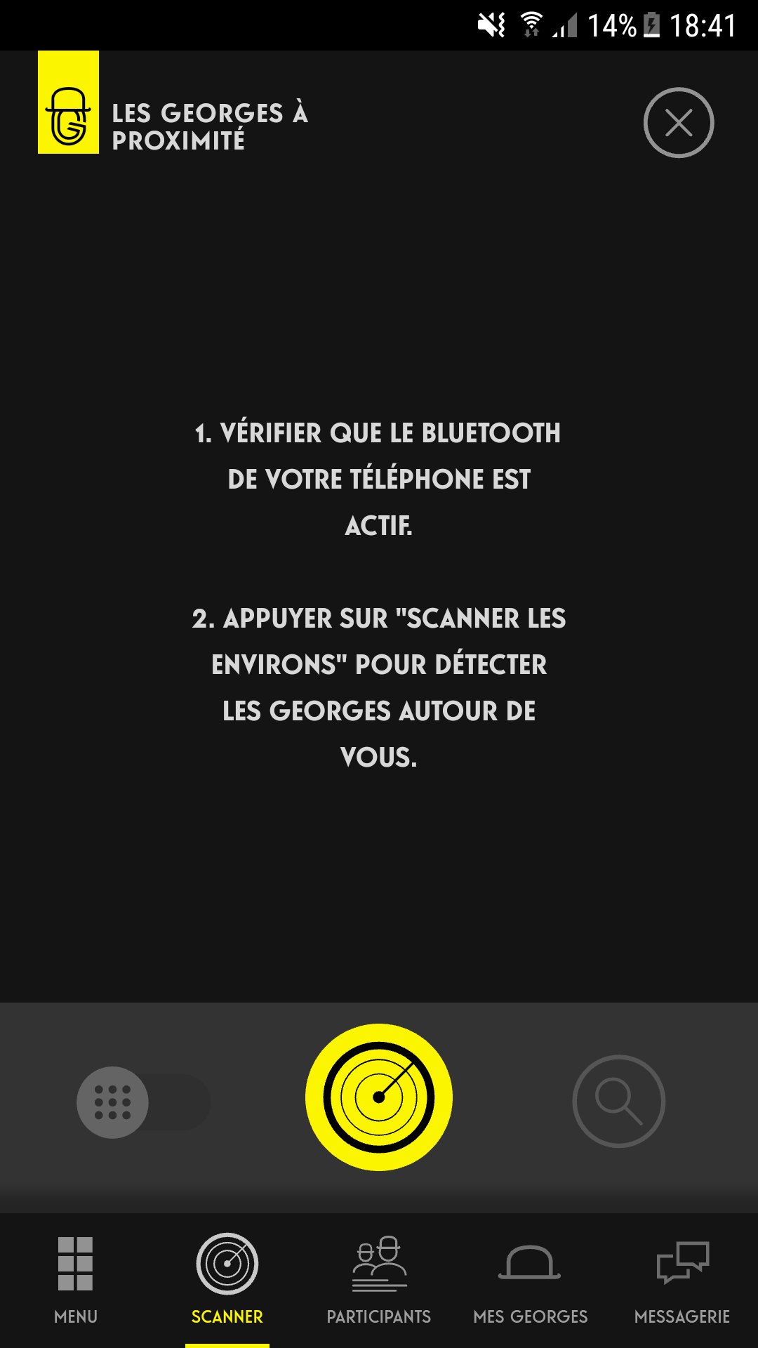 Who is Georges? - Scanner de proximité, pour augmenter la qualité du networking, avec utilisation des badges connectés. Permet de scanner les environs et savoir qui est qui autour de soi, dans un rayon de 20 mètres, au mètre près.