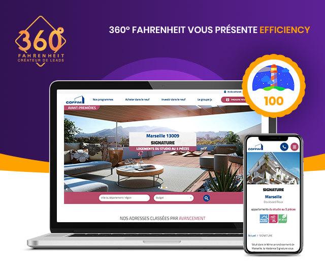 Avis Efficiency par 360 : Un site VEFA évolutif livré en moins de 3 mois - Appvizer