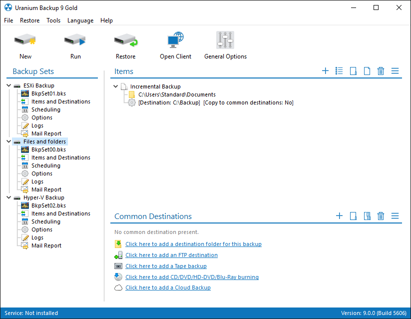 Uranium Backup - Capture d'écran 1